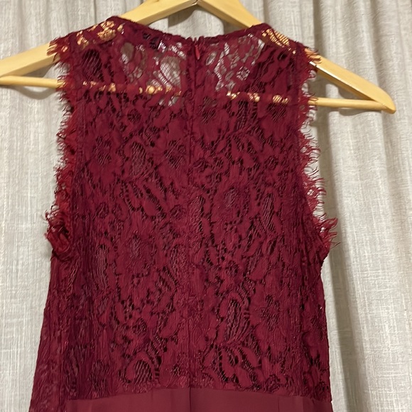EUC Burgundy Lace romper - Picture 2 of 8